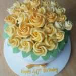 yellow roses birthday cake