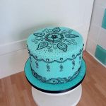 Henna pattern birthday cake