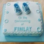 baby boy christening cake