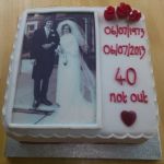 40th Anniversary photo cake